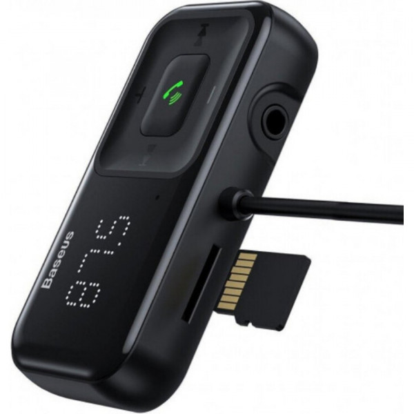  Автомобільний зарядний пристрій Baseus FM Launcher S-16 10W 2USB+AUX Black (CCMT000201)