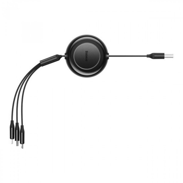 Кабель Baseus Bright Mirror 2 Series 3-in-1 (Micro USB+Lightning+Type-C) 100W 1m Black (CAMJ010201)