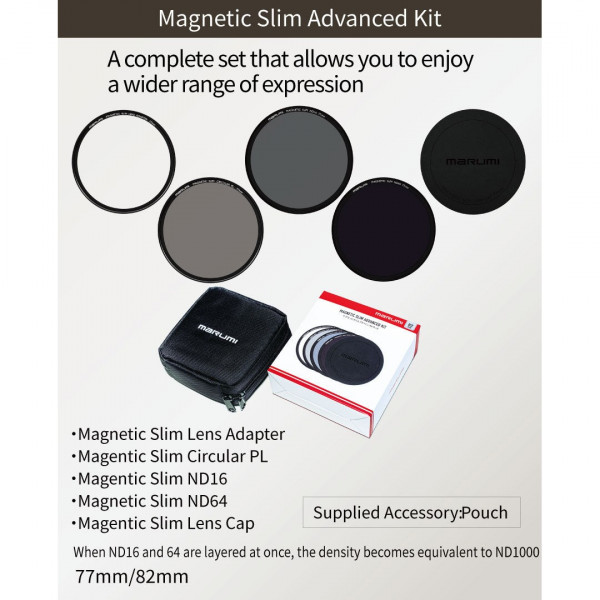  Набір магнітних світлофільтрів Marumi Magnetic Slim Advanced Kit 77 мм
