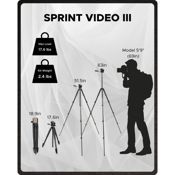  Штатив відео Slik Video Sprint III