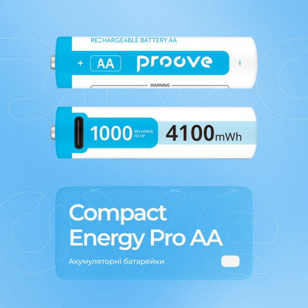  Акумуляторні батарейки Proove Compact Energy Pro AA 2 pcs White (RBCE40702002)