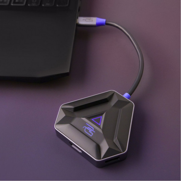  Type-C хаб Proove Gaming Spectre (2*USB30 + Type-C + PD100W + HDMI) Dark Gray (HBPG10221205)