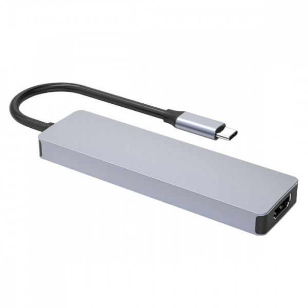  Type-C хаб Proove Iron Link 5 in 1 (3*USB30 + Type C + HDMI) Silver (HBIL00010604)