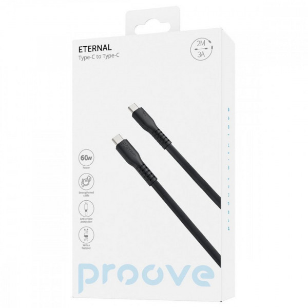  Кабель Proove Eternal Type-C to Type-C 60W (2m) White (CCET60002222)