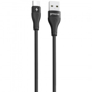  Кабель Proove Soft Silicone USB to Type-C 3A (1m) Black (CCSO20001201)