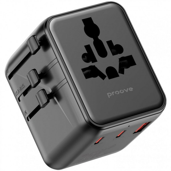  Універсальний адаптер Proove Trip 25W Black (TATL25310001)
