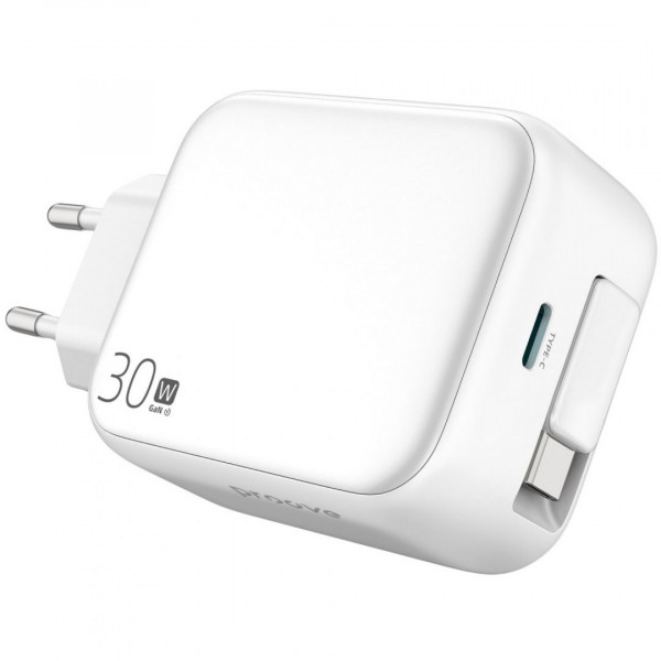  Мережевий зарядний пристрій Proove Fixtape GaN 30W (Type-C) White (WCFP30010202)