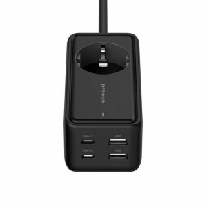  Мережевий фільтр Proove Power Strip Homester PD-03 1AC 65W (2 Type-C + 2USB) Black (PSP165220001)