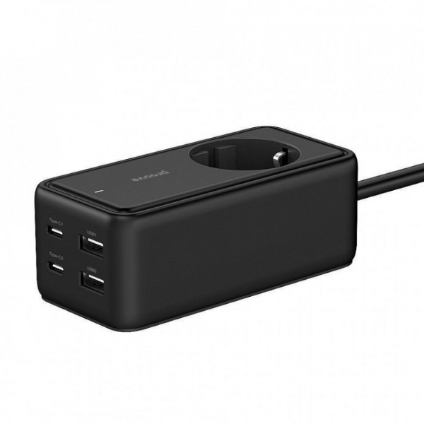  Мережевий фільтр Proove Power Strip Homester PD-03 1AC 65W (2 Type-C + 2USB) Black (PSP165220001)