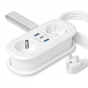  Мережевий фільтр Proove Supercoil 20W (2xAC + Type-C + 2xSB) 15m White (PSPS25002102)