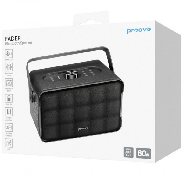  Портативна акустика Proove Fader 80W (APP) Black (PSFD8018AP01)