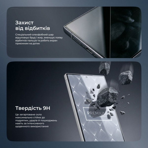  Захисне скло Proove Premium для Samsung Galaxy S24 Ultra Black (PGPPMSS24U01)