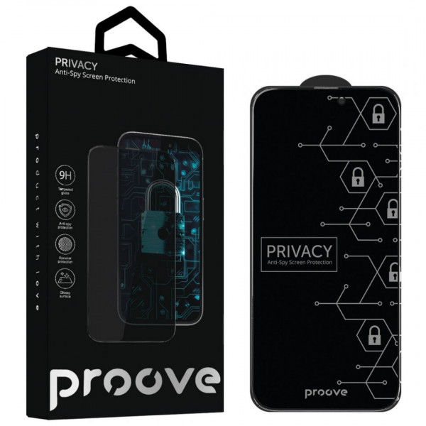  Захисне скло Proove Privacy для iPhone 12 Pro Max Black (PGPPRI12PM01)