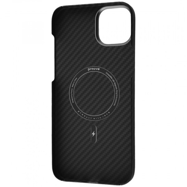  Чохол Proove Carbon Slim with Magnetic Ring для iPhone 15 Black (PCCSIP150060)