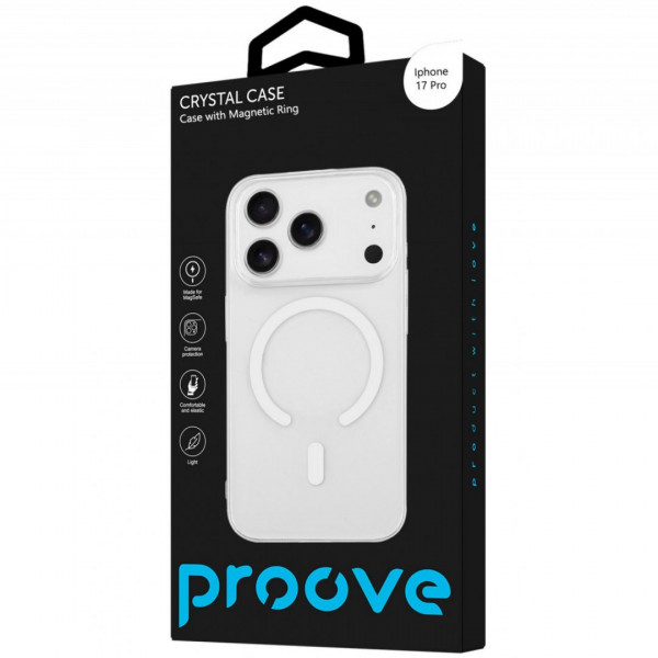  Чохол Proove Crystal Case with Magnetic Ring для iPhone 17 Pro Cosmic Orange (PCCCIP17P055)