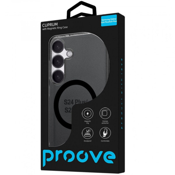  Чохол Proove Cuprum Case with Magnetic Ring для Samsung Galaxy S24 Plus/S25 Plus Black (PCCCSGSP2502)