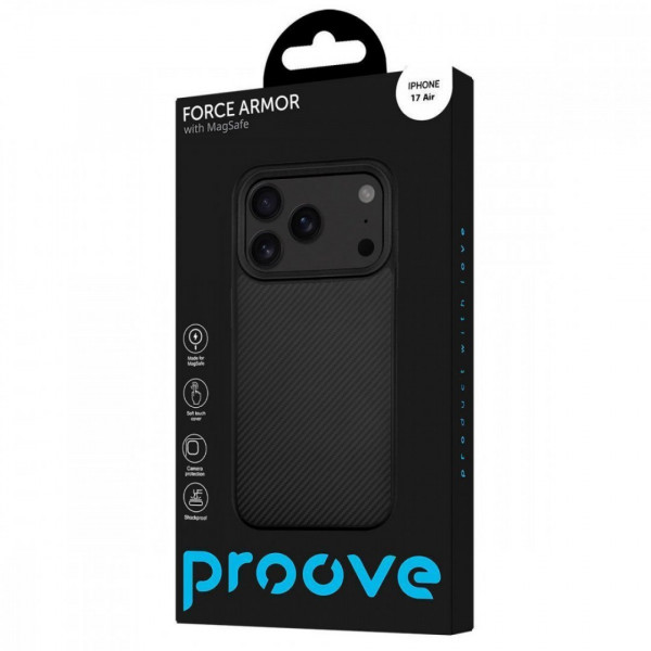  Чохол Proove Force Armor Case with Magnetic Ring для iPhone 17 Air Black (PCFAIP17AR02)