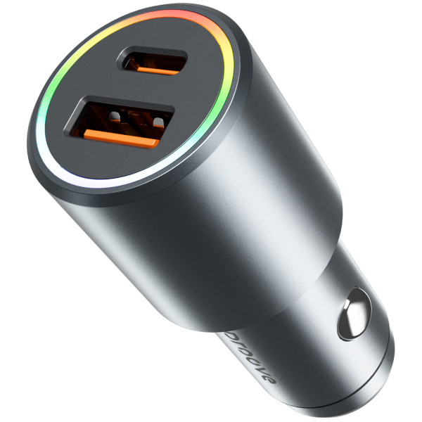  Автомобільний зарядний пристрій Proove Double Energy Plus 53W USB+Type-C Metal Gray (ACDE53110004)