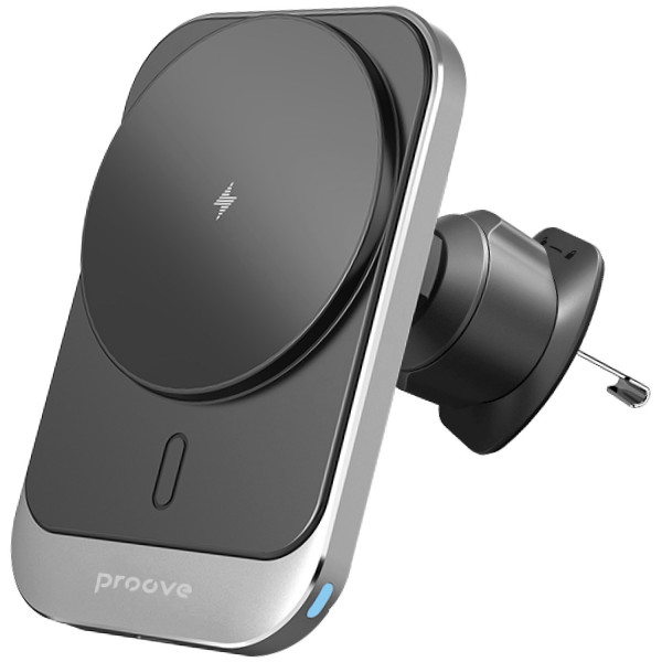  Автотримач із бездротовою зарядкою Proove Square Magnetic Pro 15W Gray (WHSP15010004)