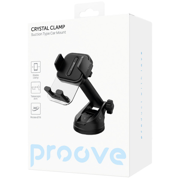  Автомобільний тримач Proove Crystal Clamp Suction Type Car Mount (CHCS00000001)