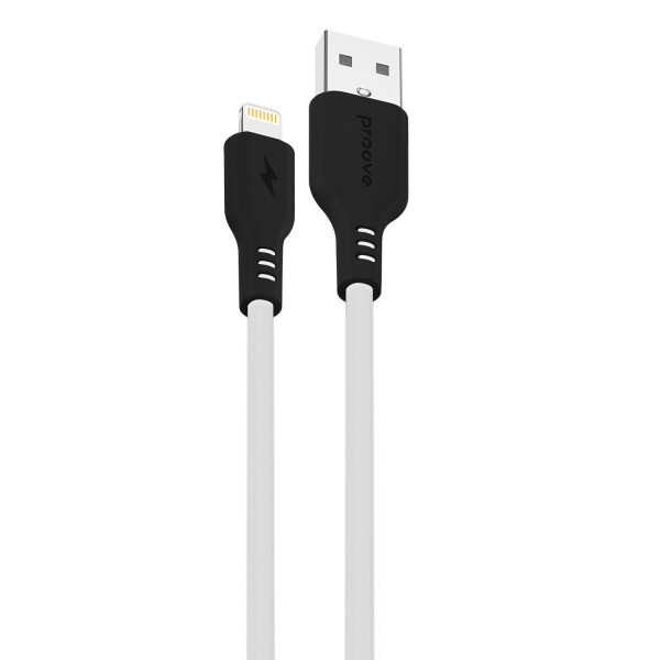  Кабель Proove Rebirth USB to Lightning 24A (1m) White/Black (CCRE60001102)