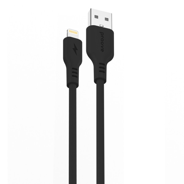  Кабель Proove Rebirth USB to Lightning 24A (1m) Black (CCRE60001101)