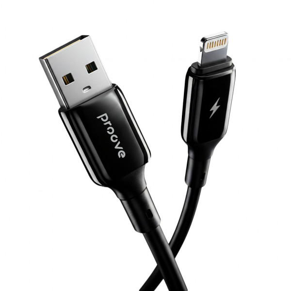 Кабель Proove Flex Metal USB to Lightning 24A (1m) Black (CCFM20001101)