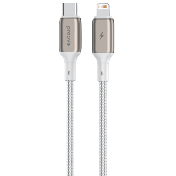  Кабель Proove Dense Metal Type-C to Lightning 27W (2m) White (CCDM27002122)