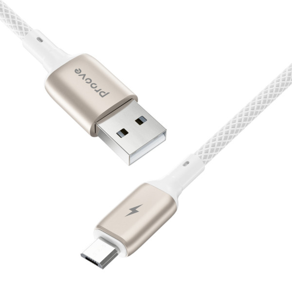  Кабель Proove Dense Metal USB to Micro USB 24A (1m) White (CCDM20001302)