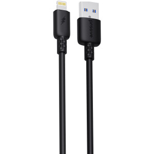  Кабель Proove GridLine USB to Lightning 24A (1m) Black (CCGL12001101)