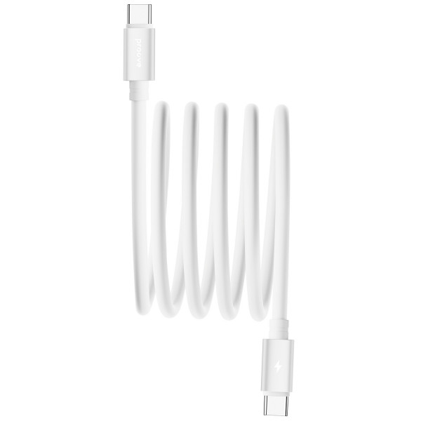  Кабель Proove Magneto Type-C to Type-C 60W (1m) White (CCMA60002202)
