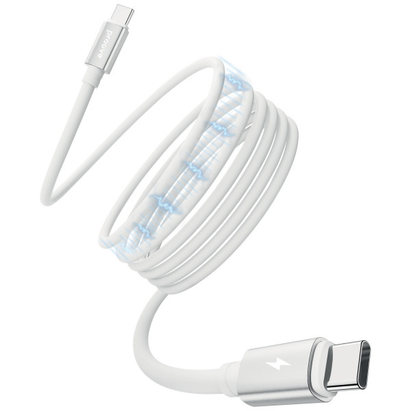  Кабель Proove Magneto Type-C to Type-C 60W (1m) White (CCMA60002202)