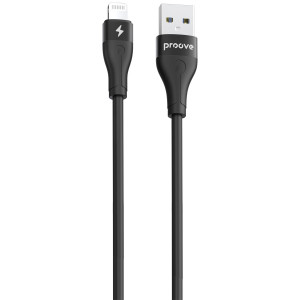  Кабель Proove Soft Silicone USB to Lightning 24A (1m) Black (CCSO20001101)