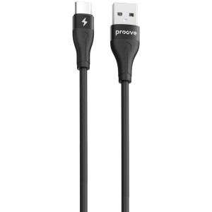  Кабель Proove Soft Silicone USB to Type-C 3A (2m) Black (CCSO20001221)