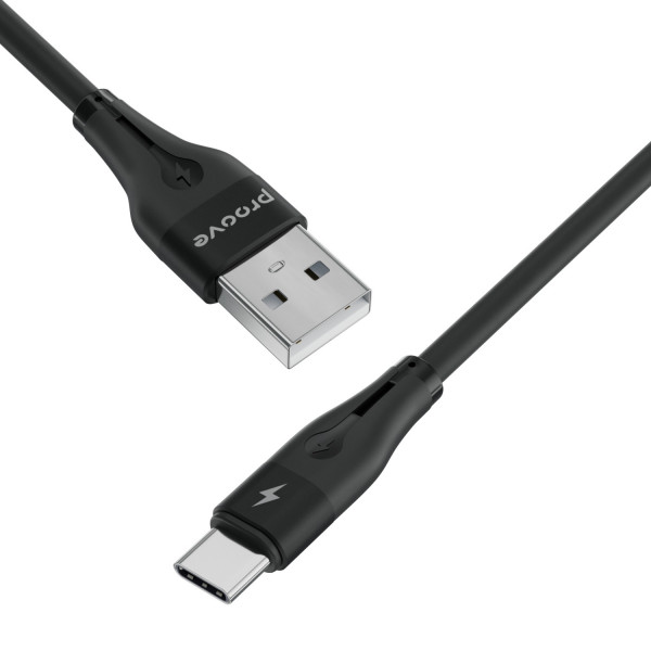  Кабель Proove Soft Silicone USB to Type-C 3A (2m) Black (CCSO20001221)