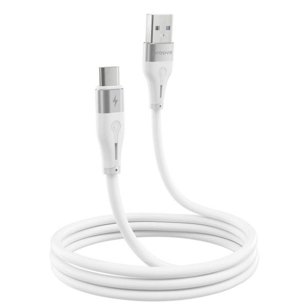  Кабель Proove Soft Silicone USB to Type-C 3A (2m) White (CCSO20001222)