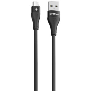  Кабель Proove Soft Silicone USB to Micro USB 24A (1m) Black (CCSO20001301)