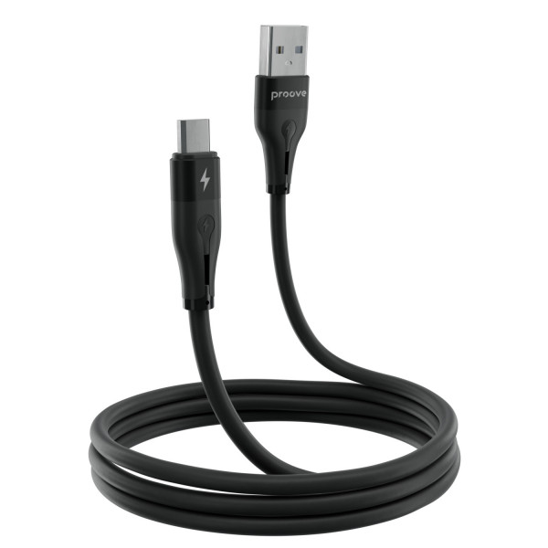  Кабель Proove Soft Silicone USB to Micro USB 24A (1m) Black (CCSO20001301)