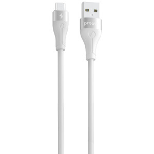 Кабель Proove Soft Silicone USB to Micro USB 24A (1m) White (CCSO20001302)