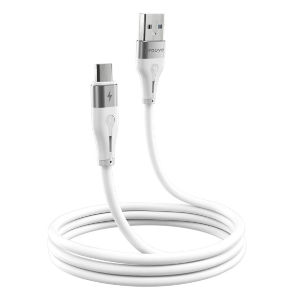  Кабель Proove Soft Silicone USB to Micro USB 24A (1m) White (CCSO20001302)