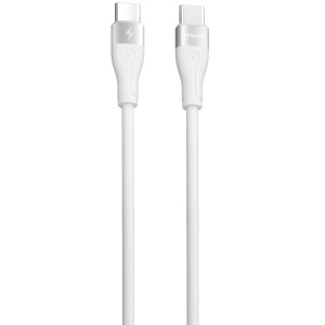  Кабель Proove Soft Silicone Type-C to Type-C 60W (1m) White (CCSO60002202)