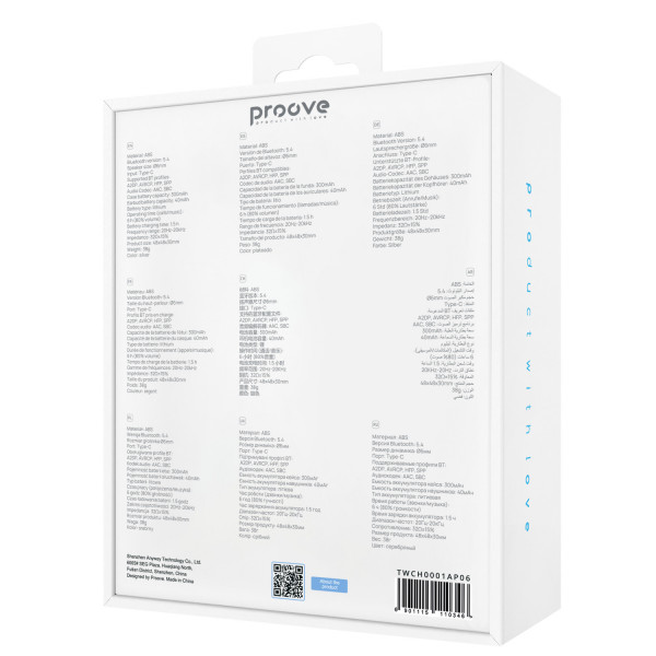  Бездротові навушники Proove Charm TWS (APP) Silver (TWCH0001AP06)