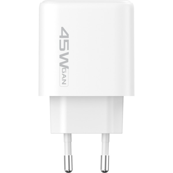  Мережевий зарядний пристрій Proove Silicone Power 2 45W (Type-C+USB) White (WCSP24110002)