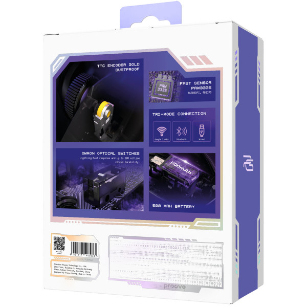  Бездротова ігрова миша Proove Gaming Taipan Max White/Purple (WMTPM0022017)