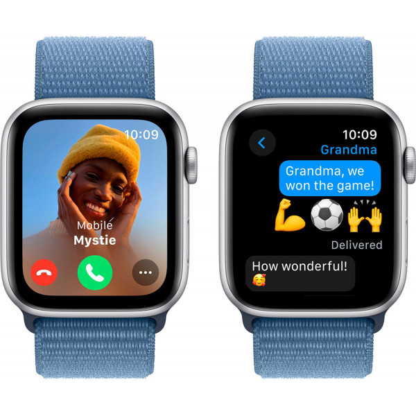  Смарт-час Apple Watch SE GPS 44mm Silver Aluminium Case with Winter Blue Sport Loop