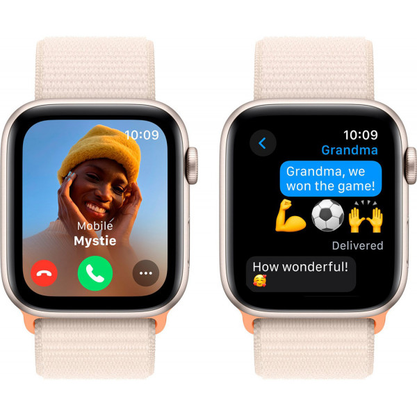  Смартгодинник Apple Watch SE GPS 44mm Starlight Aluminium Case with Starlight Sport Loop