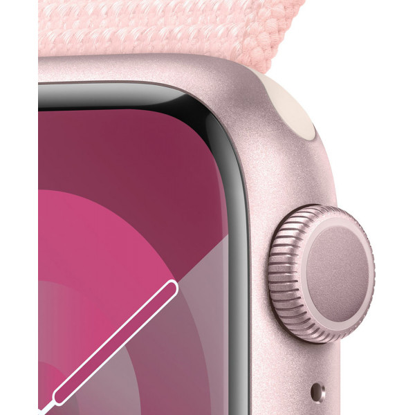  Смартчас Apple Watch Series 9 GPS 41mm Pink Aluminium Case with Light Pink Sport Loop