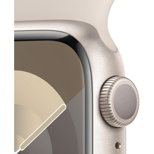  Смартгодинник Apple Watch Series 9 GPS 41mm Starlight Aluminium Case with Starlight Sport Band – M/L