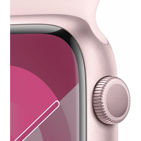  Смартчас Apple Watch Series 9 GPS 45mm Pink Aluminium Case with Light Pink Sport Band – S/M