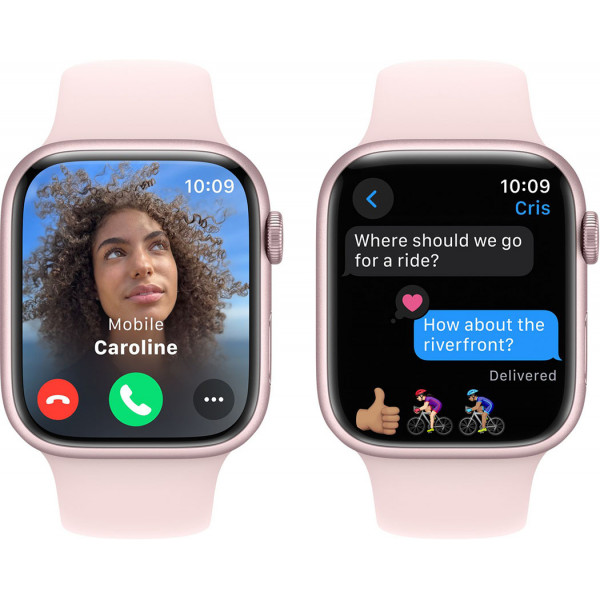 Смартчас Apple Watch Series 9 GPS 45mm Pink Aluminium Case with Light Pink Sport Band – S/M
